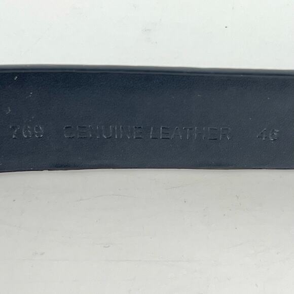 Ratchet buckle black leather belt - Picture 5 of 6